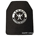 221B Tactical Legacy Level IV Armor Plate, Black, 10"x12", LSSLIV10X12-BLK
