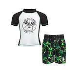 Image of Body Glove Toddler Boys' Rash Guard &amp; Swim Shorts Set - Green Palm D27F1DF2