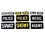 Image of BlackHawk Agent Patch w/Velcro 2 X 4 (1047) White on Black "Agent" 90AP00BK for Police, LE, FBI, CIA Agents