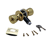 Image of AP Products 013-220 Entrance Door Knob Knob Lock Set Polished Brass