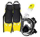 Image of Body Glove Aire Free Breath Mask/Snorkel/Fins Complete Set - Black BA5F0223