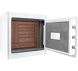 Image of Barska White Keypad Jewelry Safe, Dark Interior