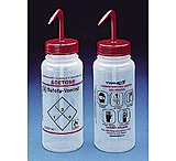 Image of Bel-Art Safety-Vented Labeled Wash Bottles, Low-Density Polyethylene, Wide Mouth 116430238 250 Ml (8 oz.) Capacity, Pack of 3