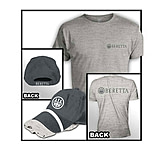 Image of Beretta Cap &amp; T-shirt 3 Extra Large-large Roll-up Combo Grey