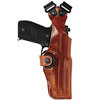 Image of Bianchi 1.5inch Leather Belt, 42&quot;, Black, Chrome Buckle