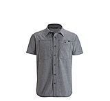 Image of Black Diamond Chambray Modernist Short Sleeve Shirt - Mens