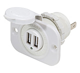 Image of Blue Sea Systems 12V DC Dual USB Charger Socket - White