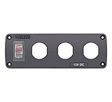 Image of Blue Sea Systems Water Resistant USB Accessory Panel - 15A Circuit Breaker, 3x Blank Apertures