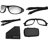 Image of Bobster Echo Convertible Goggles/Sunglasses - Black Frame and Smoked and Clear Lens w/ Military Ballistics Standards BECH101