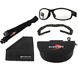 Image of Bobster XRH Convertible Sunglasses, Black Frame, 2 Frame Fronts, Smoke &amp; Clear Lenses, ANSI Z87 BRW101