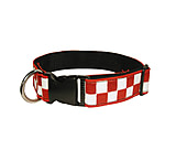 Image of Boston Leather 1-1/2 Red &amp; White Policeband
