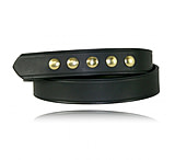 Image of Boston Leather 1.5 Belt Five Snap Closure 6583-2-32-GLD