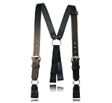 Image of Boston Leather Black Leather Fireman Suspenders For Inside Loop Attachment