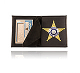 Image of Boston Leather Book Style Badge Case Soft. Recessed