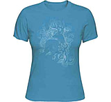 Image of Browning Bg Women's T-shirt "victorian Deer" Small Cobalt Blue<