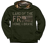 Image of Buck Wear Hoodie "land Of The Free" Forest Night Xl