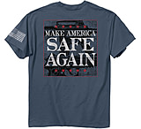 Image of Buck Wear T-shirt "america Safe Again" S-sleeve Slate Med