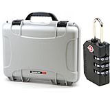 Image of Nanuk 910 Hard Plastic Waterproof Case, Silver w/ TSA Lock
