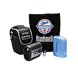 Image of Bushnell V2 Tour Patriot Golf Laser Rangefinder, Golf Towel, Case and Skinz