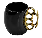 Image of Caliber Gourmet Brass Knuckle Mug, Black and Gold