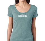 Image of Christensen Arms Bullet &amp; Barrel Wordmark Scoop Neck SS Tee - Women's