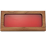 Image of Displays Walnut Glass Top Display with Red Velveteen Cover