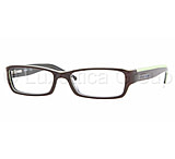Image of DKNY DY 4587 Eyeglasses Styles: Brown/Green/Transparent Blue Frame w/Non-Rx 51 mm Lenses