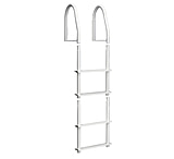 Image of Dock Edge Fixed 4 Step Ladder Bright White Galvalume