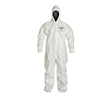 Image of DuPont Tychem SL White Coveralls with Standard Fit Hood and Elastic Wrists w/ Ankles, Case of 6