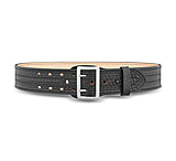 Image of DutyMan 2-1/4inch Basketweave Leather Sam Brown 4 Row Stitch Duty Belt With Solid Brass Nickel Buckle DTY-4021-34-9071