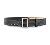 Image of DutyMan 2-1/4inch Basketweave Leather Sam Browne Duty Belt Half Lined With Solid Brass Nickel Buckle DTY-1071-38-9071