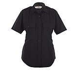 Image of Elbeco Womens, Navy, Distinction Plain Pocket Short Sleeve Shirts, Without Creases, Ladies Choice