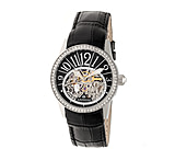 Image of Empress Justinian Automatic Semi-Skeleton Dial Leather-Band Watch