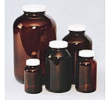 Image of EP Scientific Wide Mouth Packers, Amber Glass, with Caps, EP Scientific Products 322-16A Level 3, Case of 12