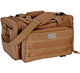 Image of Evolution Outdoor Range Bag, Polyester, MOLLE Webbing, Hook and Loop Panel, Large Main Compartment with Multiple Exterior Zipper Compartments, Coyote