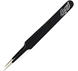 Image of Excel Blades Straight Point Tweezers Black
