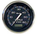 Image of Faria Beede Instruments Chesapeake Black SS 4" Tachometer w/Hourmeter