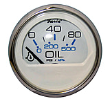 Image of Faria Beede Instruments Chesapeake White SS 2" Oil Pressure Gauge