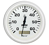 Image of Faria Beede Instruments Dress White 4" Tachometer w/Hourmeter