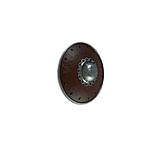Image of Get Dressed For Battle Leather Covered Buckler - Scalloped Boss