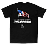 Image of Glock AA49010 Short Sleeve 2nd Amendment T-Shirt BlackCotton/Polyester