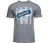 Image of Glock AP96208 Blue Line Tee Gray Ringspun Cotton/Polyester Short Sleeve XL