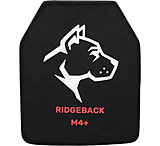 Guard Dog Body Armor Ridgeback Multi Hit Armor Plate, 10x12in, Level IV+, Multi-Curve w/ Spall Guard, Black, RIDGEBACK