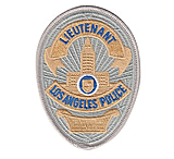 Image of HERO'S PRIDE Lapd Lieutenant Badge Patch 2 11/16''x3 5/8'' - Pair