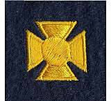 Image of HERO'S PRIDE Maltese Cross 3/4'' - Medium Gold/dark Navy