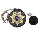 Image of Hero's Pride Deluxe Round Badge Holder - 3-5/8in