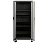 Image of Homak 2 Door Tall Mobile Cabinet w/ 4 Shelves