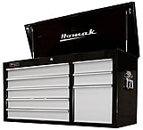 Image of Homak 41in SE Series Top Chest w/ 8-drawers, Black And Gray