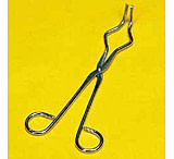 Image of Humboldt Manufacturing Double Bend Crucible Tongs H-23250 Brass With Brass Finish