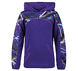 Image of Huntworth 2-Tone Fleece 1/4 Zip Pullover Hoodie - Girl's